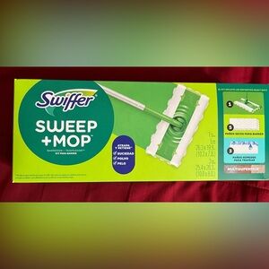 Swiffer Sweep + Mop Sweeping Kit includes broom +5 dry & 3 wet cloths